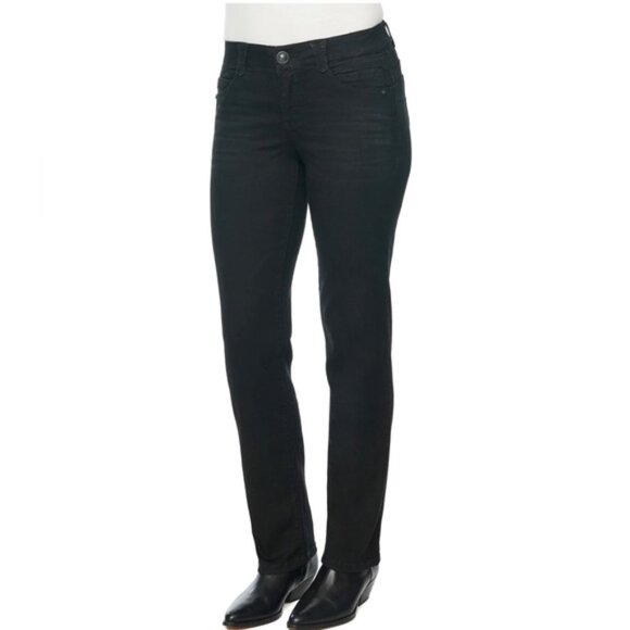 Democracy Luxe Touch Black Ab solution Denim Straight Leg Jeans - Picture 1 of 6